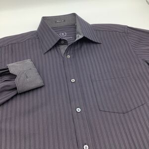 Bugatchi Mens‎ Classic Fit Long Sleeve Button Up Shirt Black Size Medium
